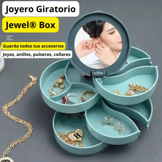 Jewel Box ® Joyero Giratorio con ESPEJO color AZUL
