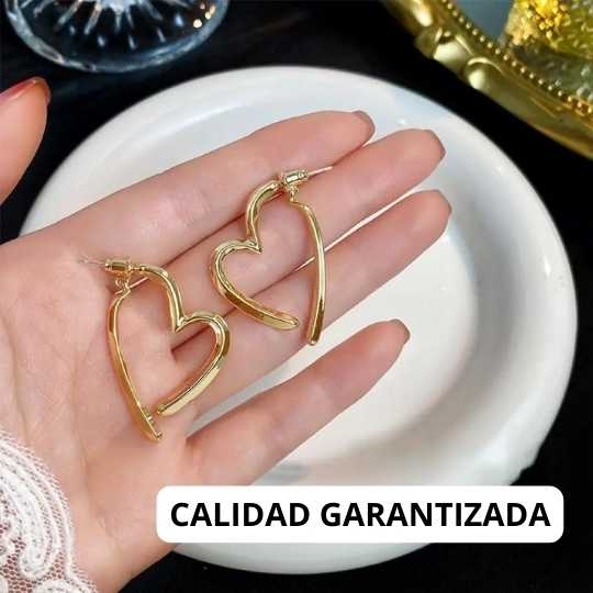 Heart ® Par Pendientes de Lujo