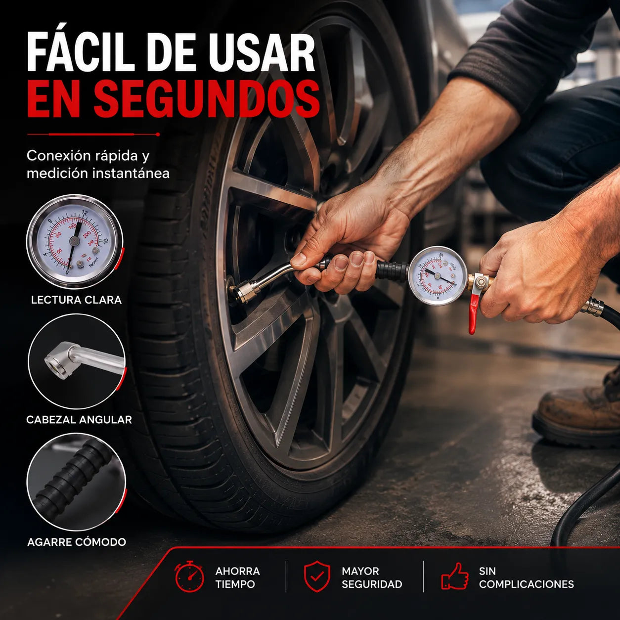 MaxInflate Pro™ Inflador de Neumáticos con Manómetro Integrado🧰