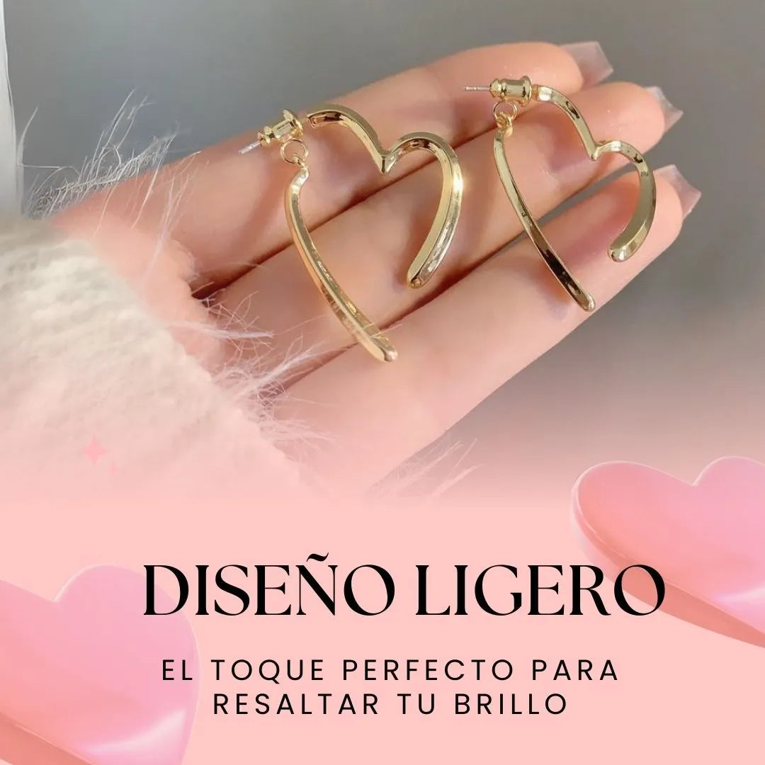 Heart ® Par Pendientes de Lujo