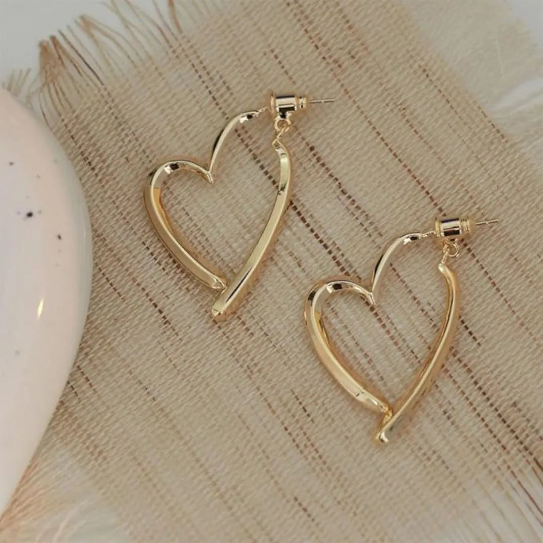 Heart ® Par Pendientes de Lujo