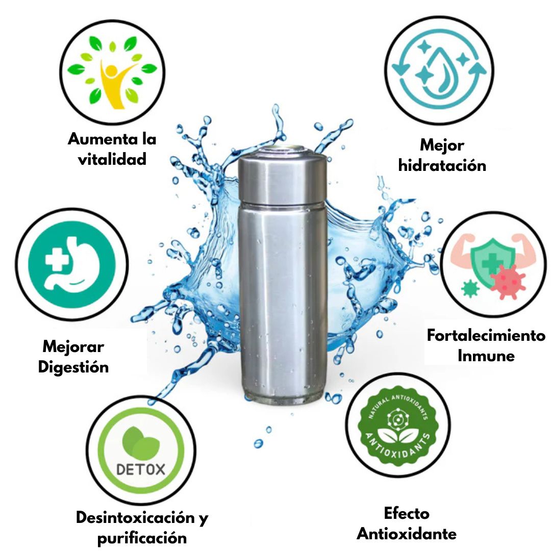 HydraWave™ Botella de agua alcalina