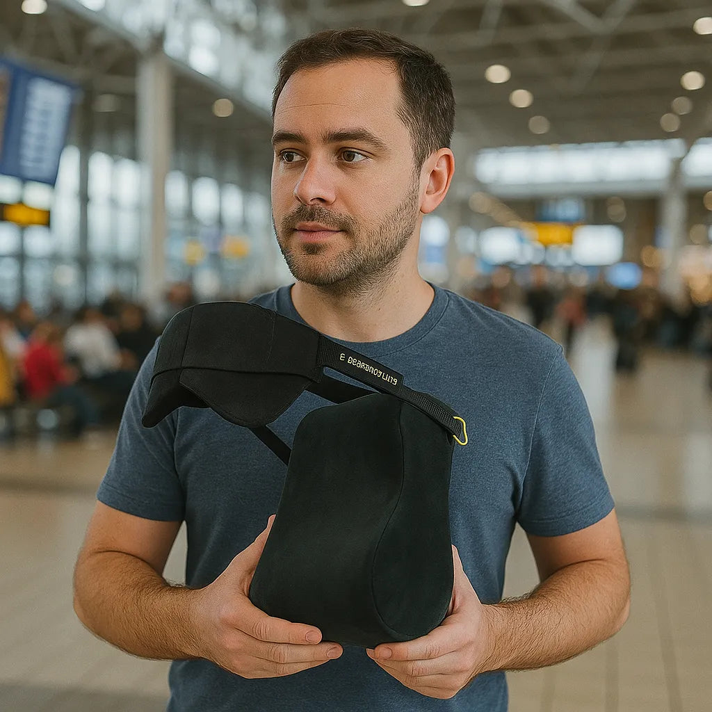 TravelRest Pro® Almohada de viaje con soporte cervical
