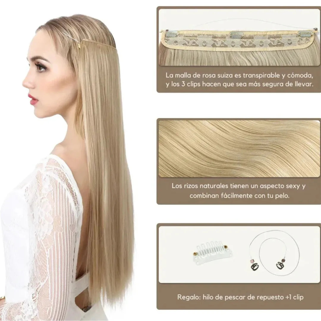 InvisiHair® Extensiones De Cabello Rubias