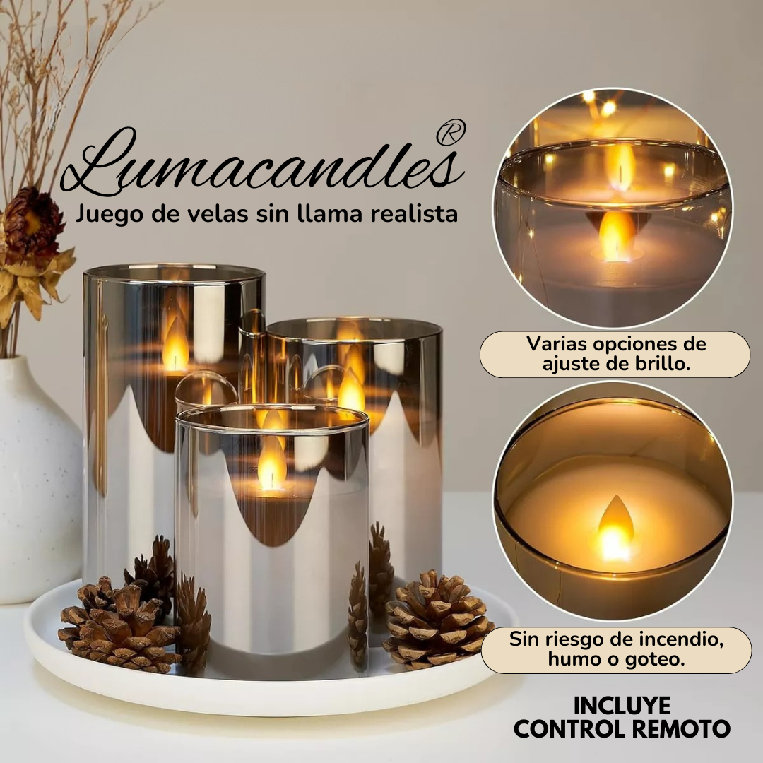 Lumacandles® Juego de velas sin llama, realista