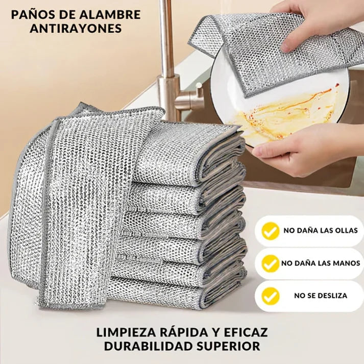 Paños de Fibra Abrasiva Set x 5