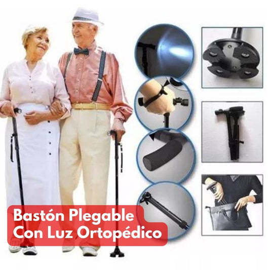 Trusty Cane® Bastón Plegable Con Luz Ortopédico