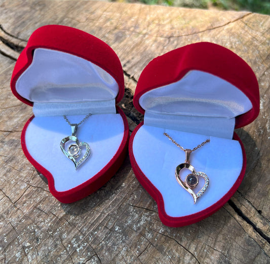 Collar Te amo en 100 idiomas Corazon CON CAJA Corazón - Tienda Ufun -