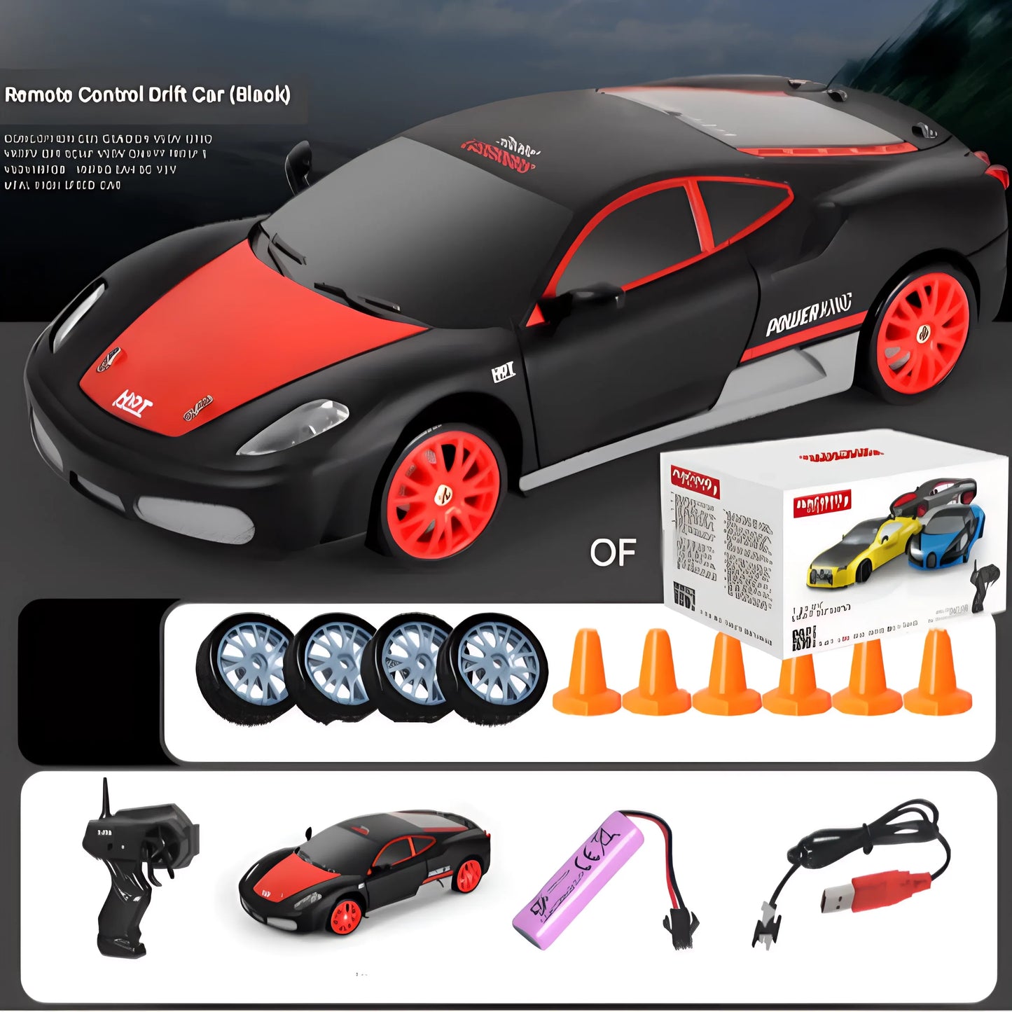 XtremeDrift™ Auto de Carreras con Tracción