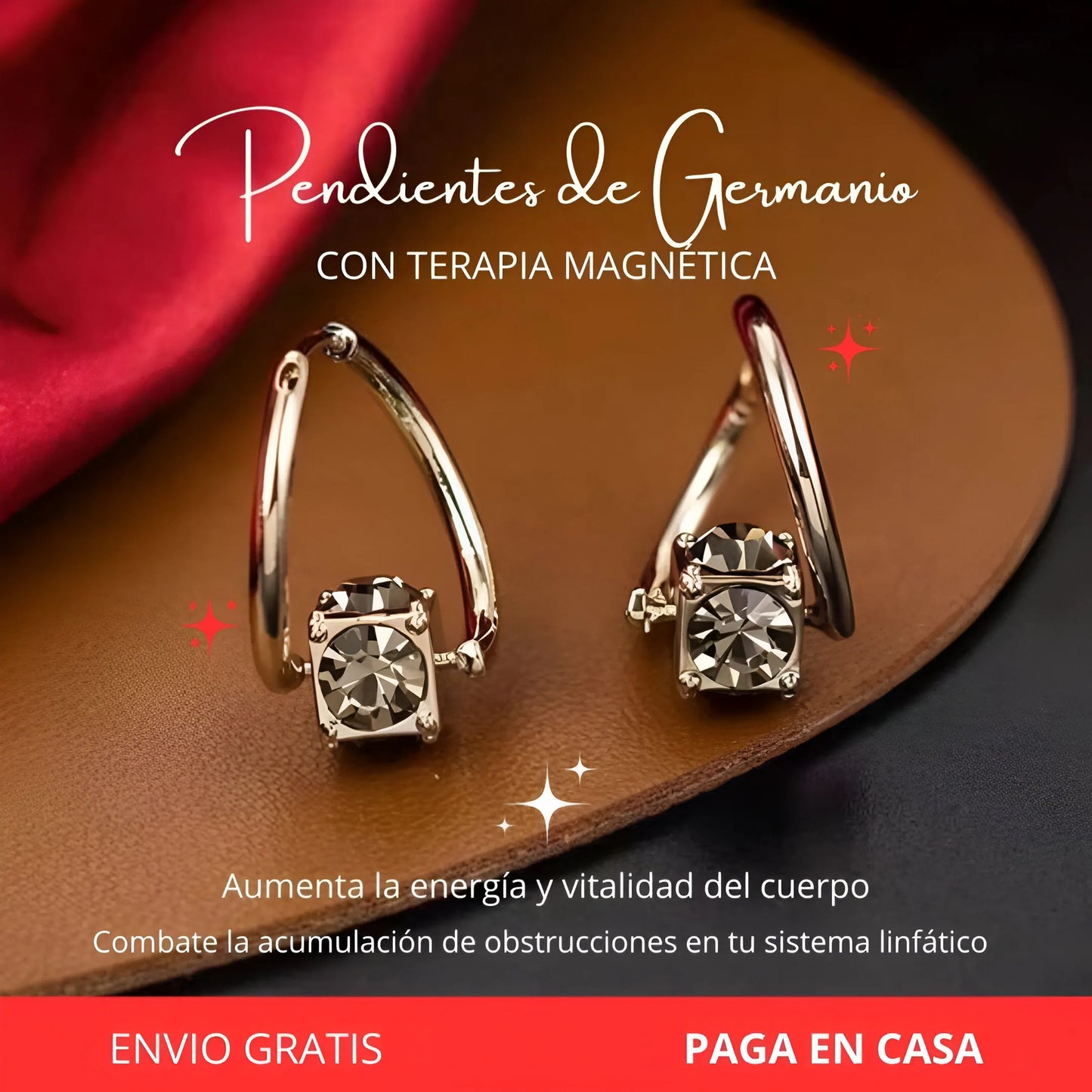 Par Pendientes de Germanio con terapia magnética (Descuento por tiempo limitado)