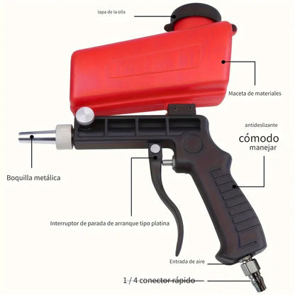 SANDBLAST - Pistola de Chorro de Arena para Renovación de Superficies