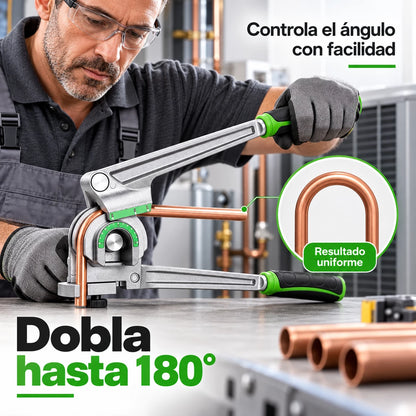 TubeBend Pro™ Doblador de Tubos Manual 3 en 1 🪚✨