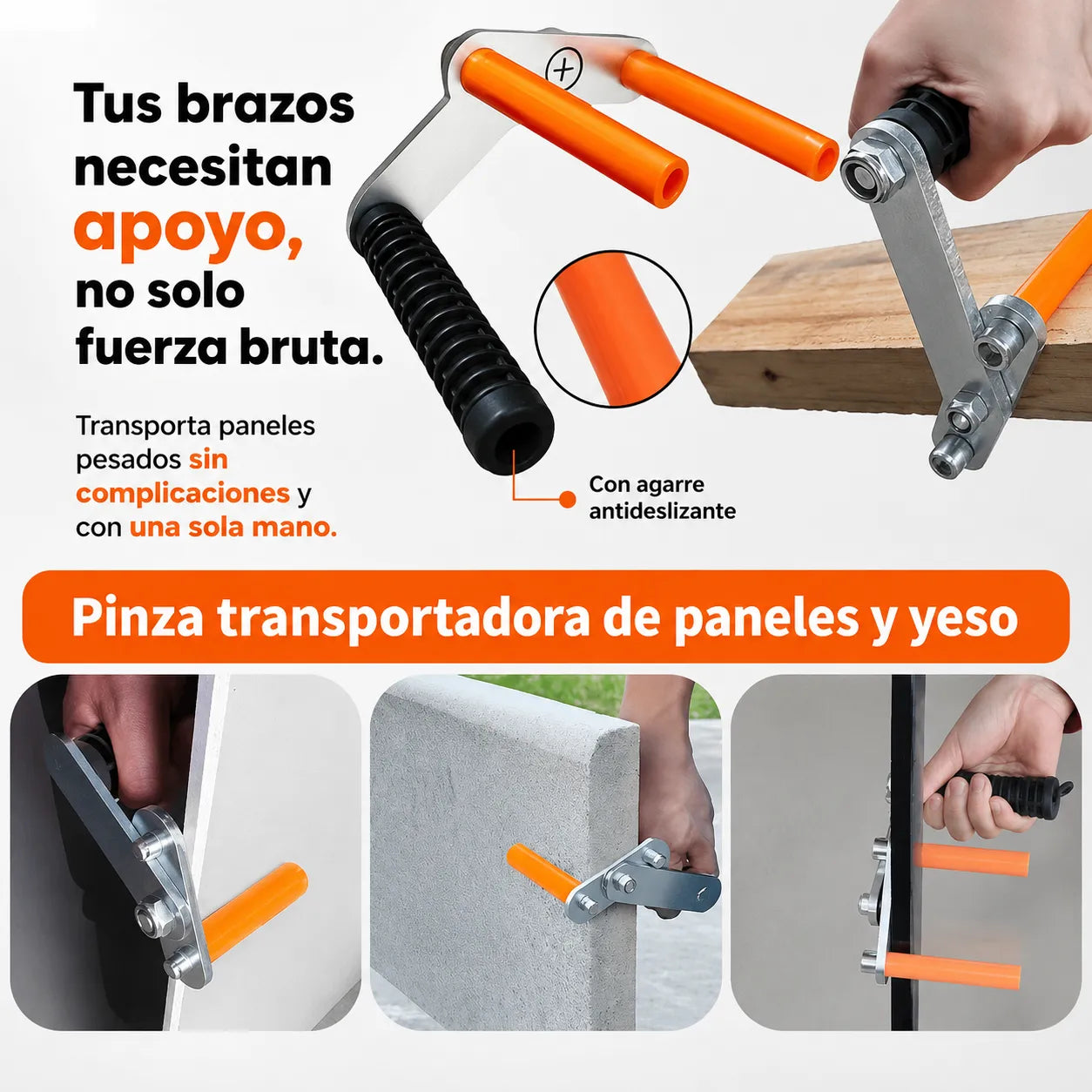 🏗️ PanelGrip™ Pinza de Fácil Elevación para Láminas y Paneles 🛠️