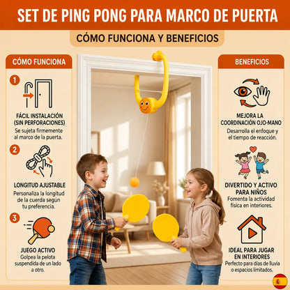 🏓Pong Pro™ Juego de Ping-Pong para Marco de Puerta🚪✨