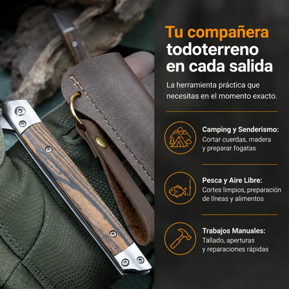 TitanSharpro™ Navaja plegable Mango de Madera