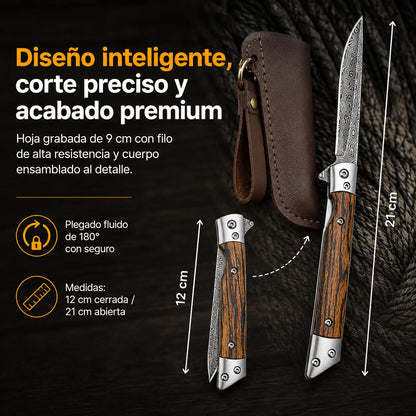 TitanSharpro™ Navaja plegable Mango de Madera