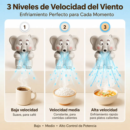🐘CoolFan Elephant™ Ventilador Enfriador Elefante para bebidas calientes ☕🌬️
