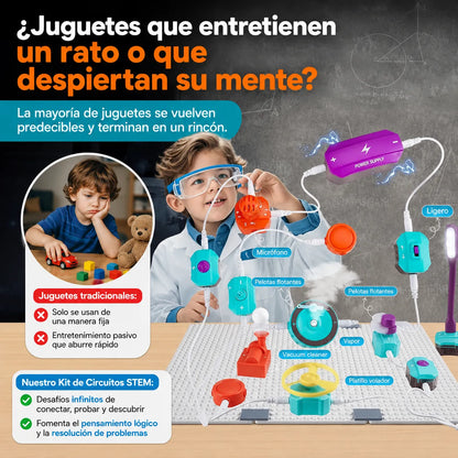 ⚡ElectronBlocks Pro™ Kit Circuitos Eléctricos Set 25 Piezas🧠