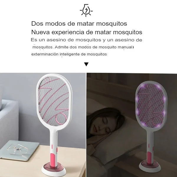 Raqueta Eléctrica Portátil: ¡Adiós, Mosquitos! 🦟🎾