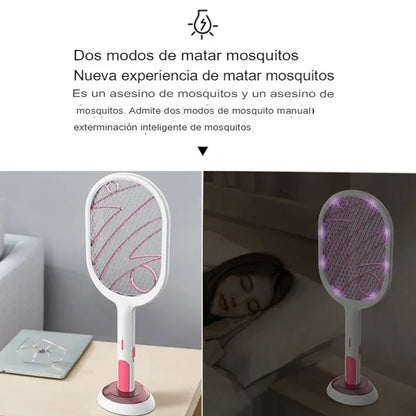 Raqueta Eléctrica Portátil: ¡Adiós, Mosquitos! 🦟🎾