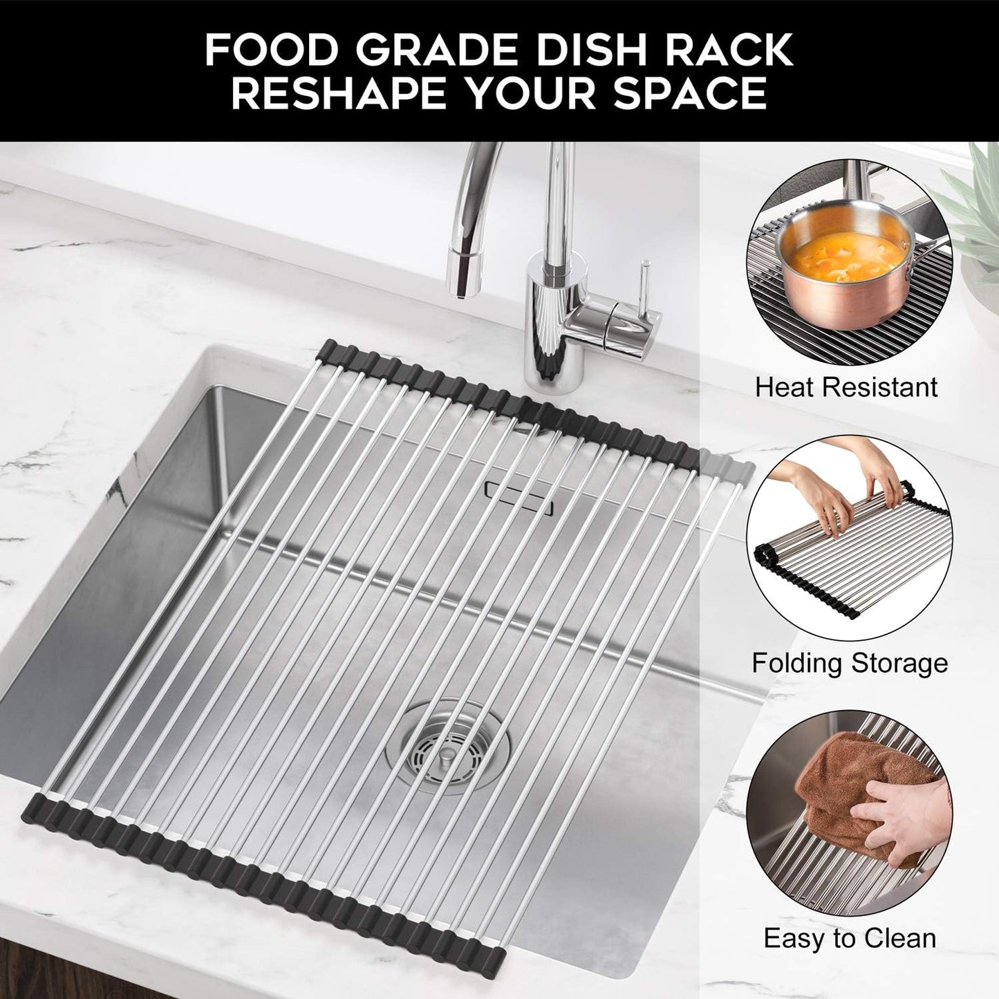 Sink® Escurridor De Platos Plegable