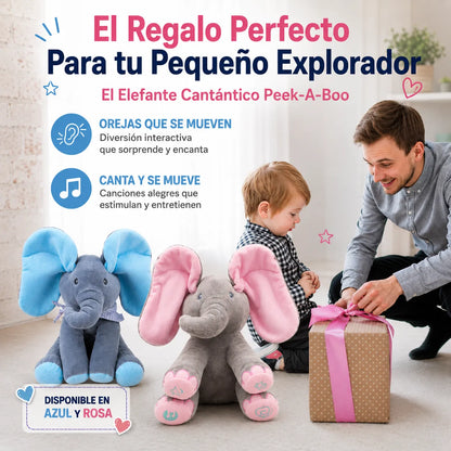 🐘 PeekABoo Elephant™ Peluche Interactivo con Movimiento🎵✨