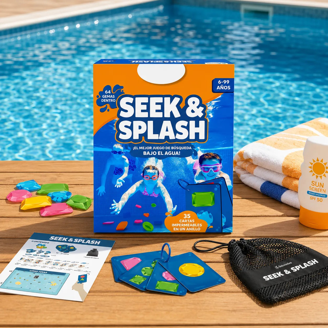 GemSplash™ Juego Submarino con Gemas de Colores 🏊‍♂️