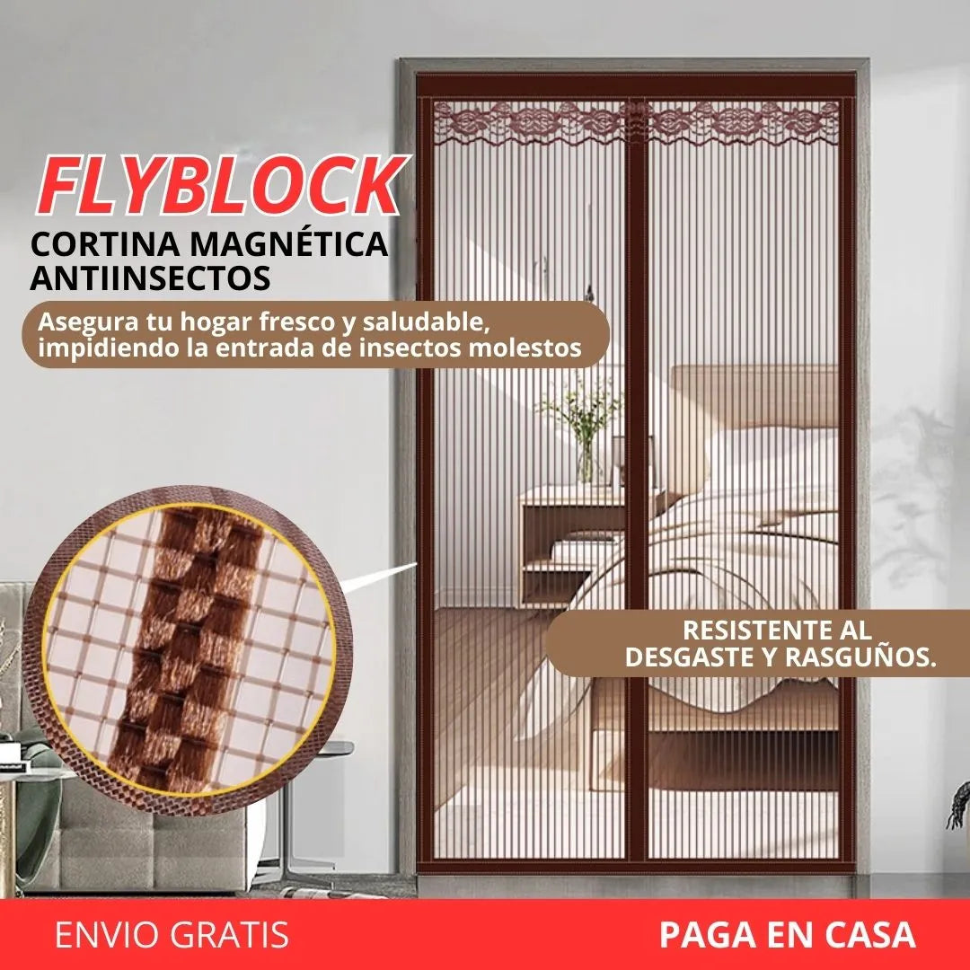 FlyBlock Cortina magnética anti-insectos🦟