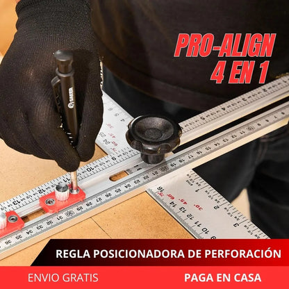 Pro-Align 4 en 1 Regla Posicionadora de Perforación