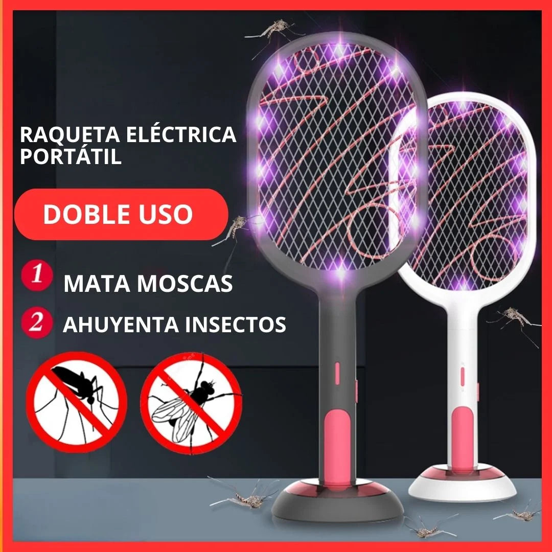 Raqueta Eléctrica Portátil: ¡Adiós, Mosquitos! 🦟🎾