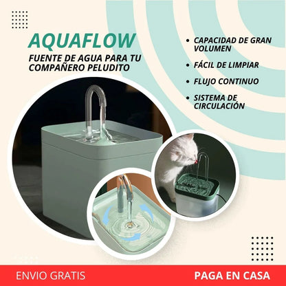 AquaFlow: Fuente de agua para tu compañero peludito.