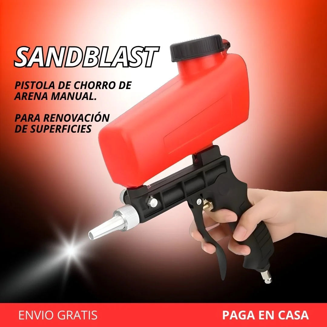 SANDBLAST - Pistola de Chorro de Arena para Renovación de Superficies