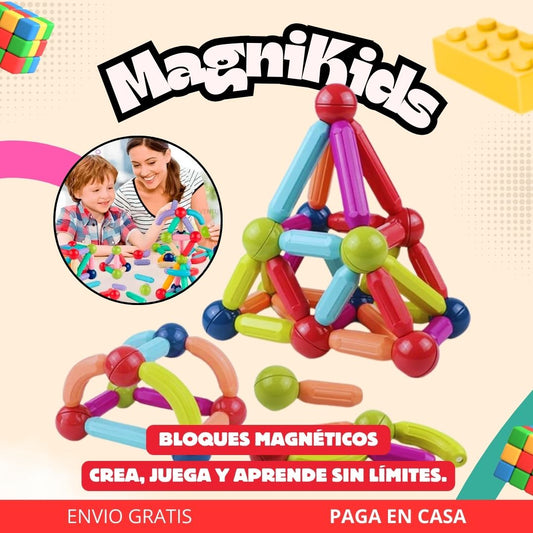 MagniKids Juego de Bloques Magnéticos