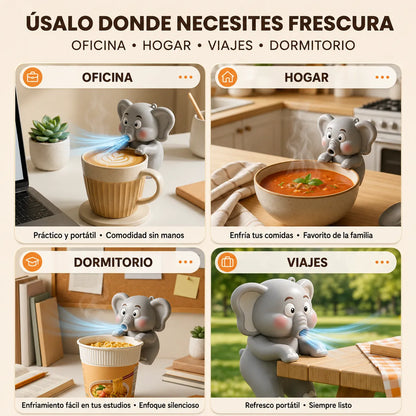 🐘CoolFan Elephant™ Ventilador Enfriador Elefante para bebidas calientes ☕🌬️
