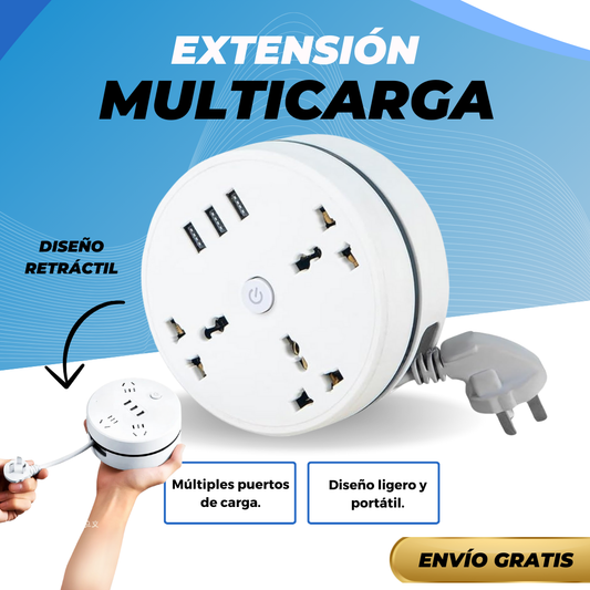 Extensión Multicarga Retráctil