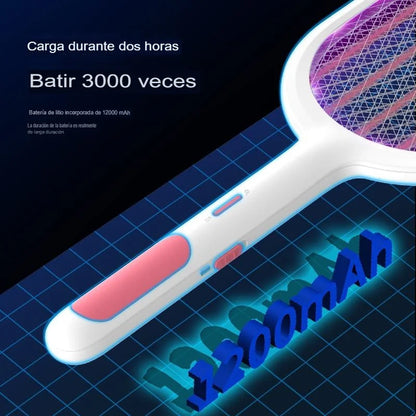 Raqueta Eléctrica Portátil: ¡Adiós, Mosquitos! 🦟🎾