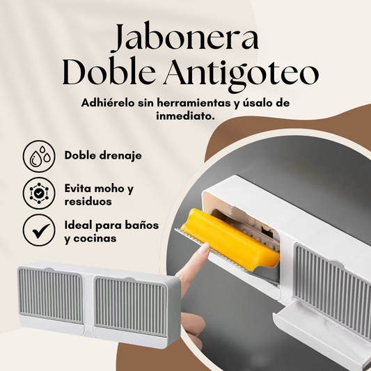 Jabonera Doble Antigoteo