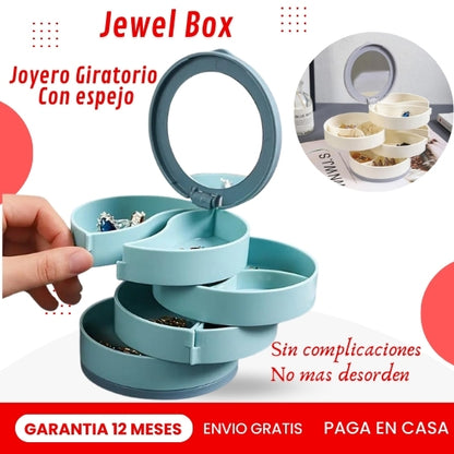 Jewel Box ® Joyero Giratorio con ESPEJO