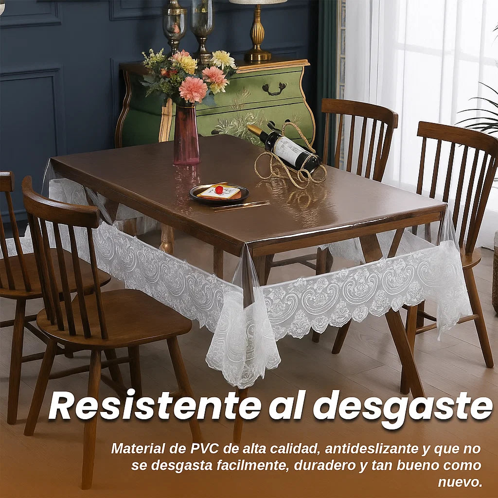 LuxeCover™ Mantel Transparente Lavable