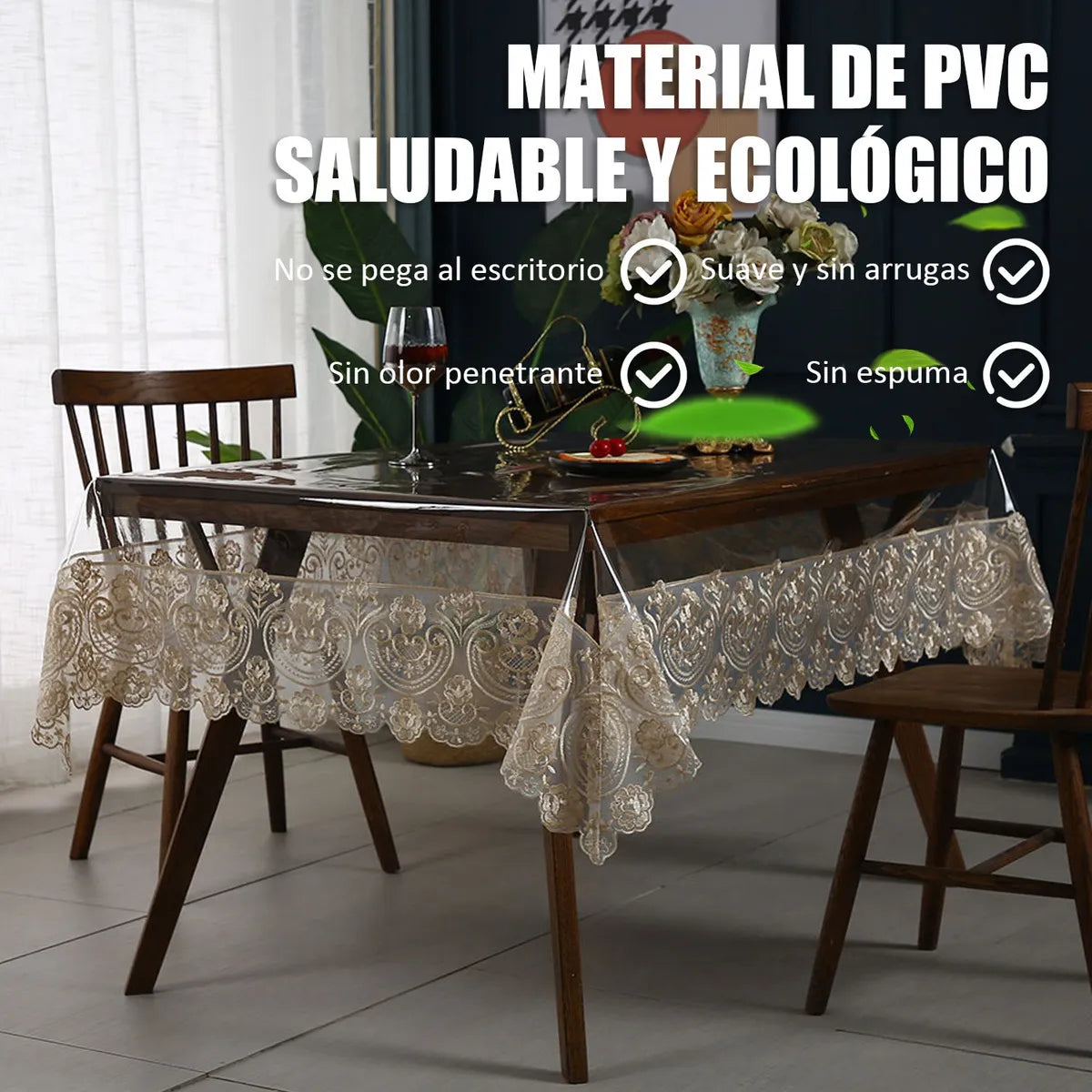 LuxeCover™ Mantel Transparente Lavable