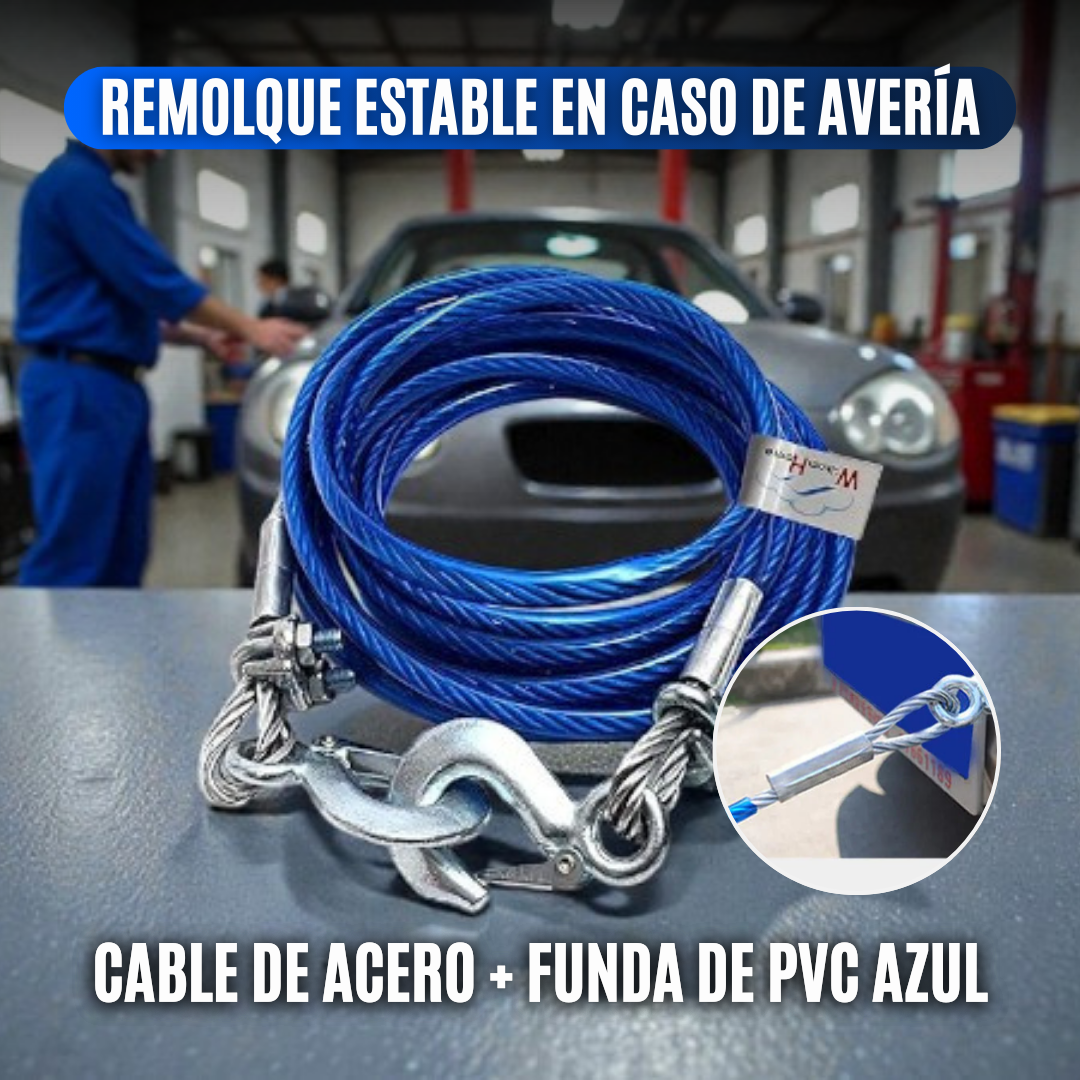 RoadHook™ Cuerda de Remolque con Ganchos de Acero