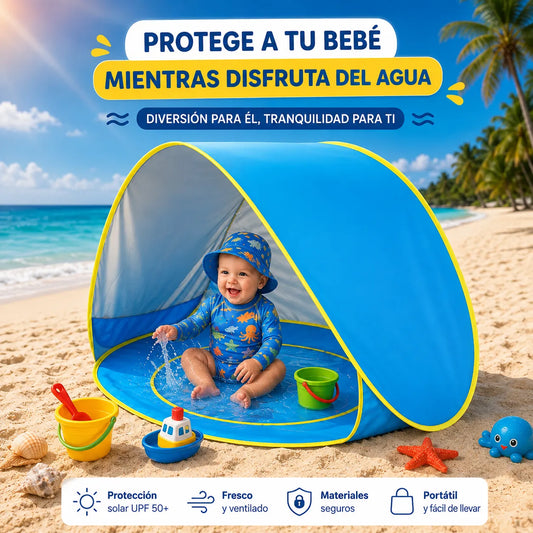 🏖️ SunShade Baby™ - Carpa Infantil con Piscina