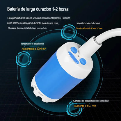 SplashTech Ducha portátil + kit de manguera y boquillas