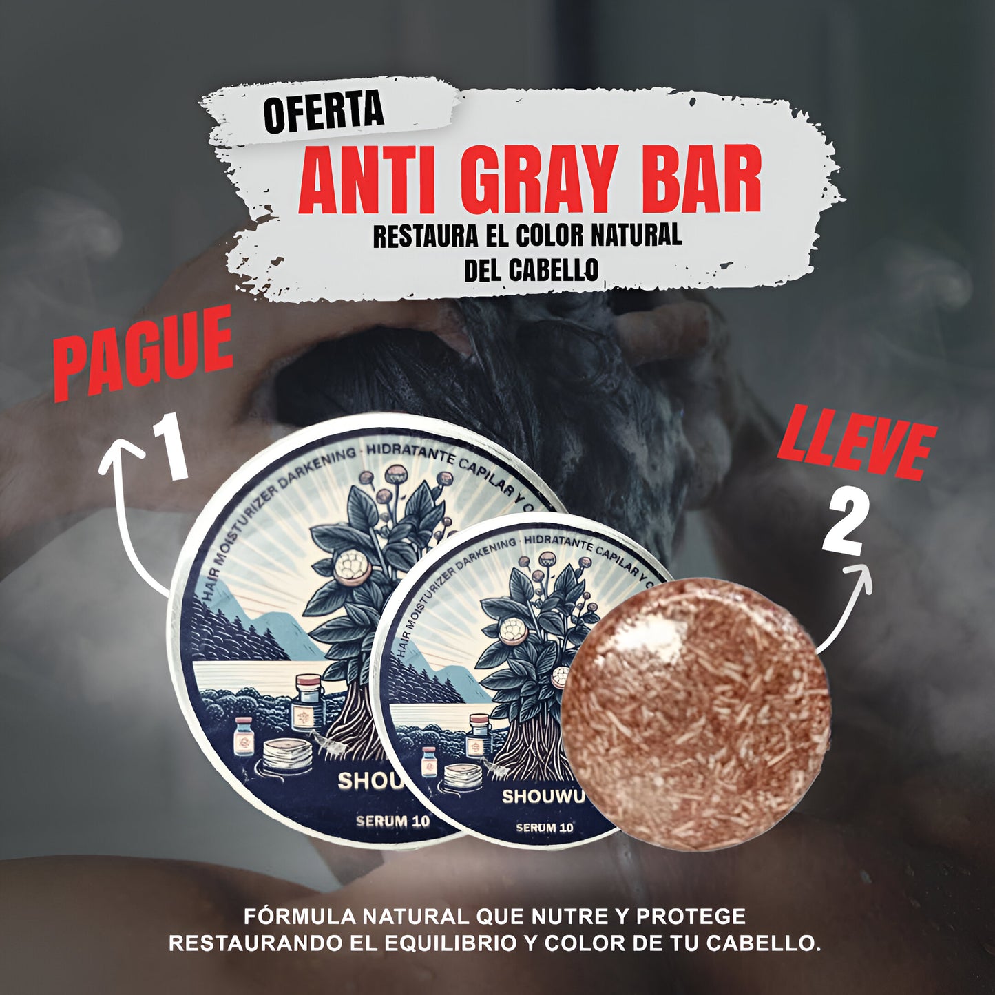 PAGA 1 LLEVA 2 Anti Gray Bar Women - Restaura y rejuvenece tu cabello