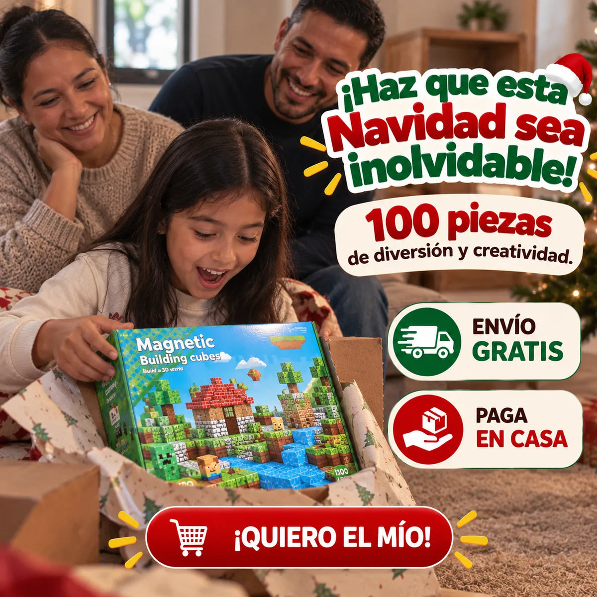 PixelsMind™  Bloques de Píxeles Magnéticos 🎄