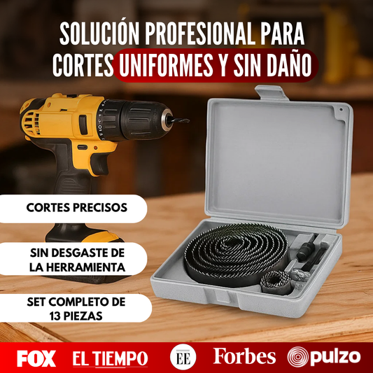 HEXMASTER  Juego de perforadoras multiusos para taladro