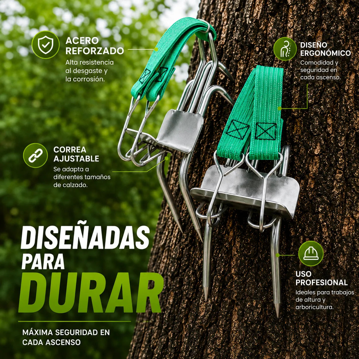 TreeClaw™ Garras Trepadoras de Árboles Pack x4