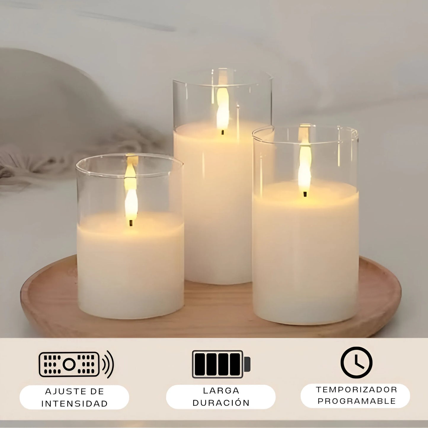 Lumacandles® Juego de velas sin llama, realista