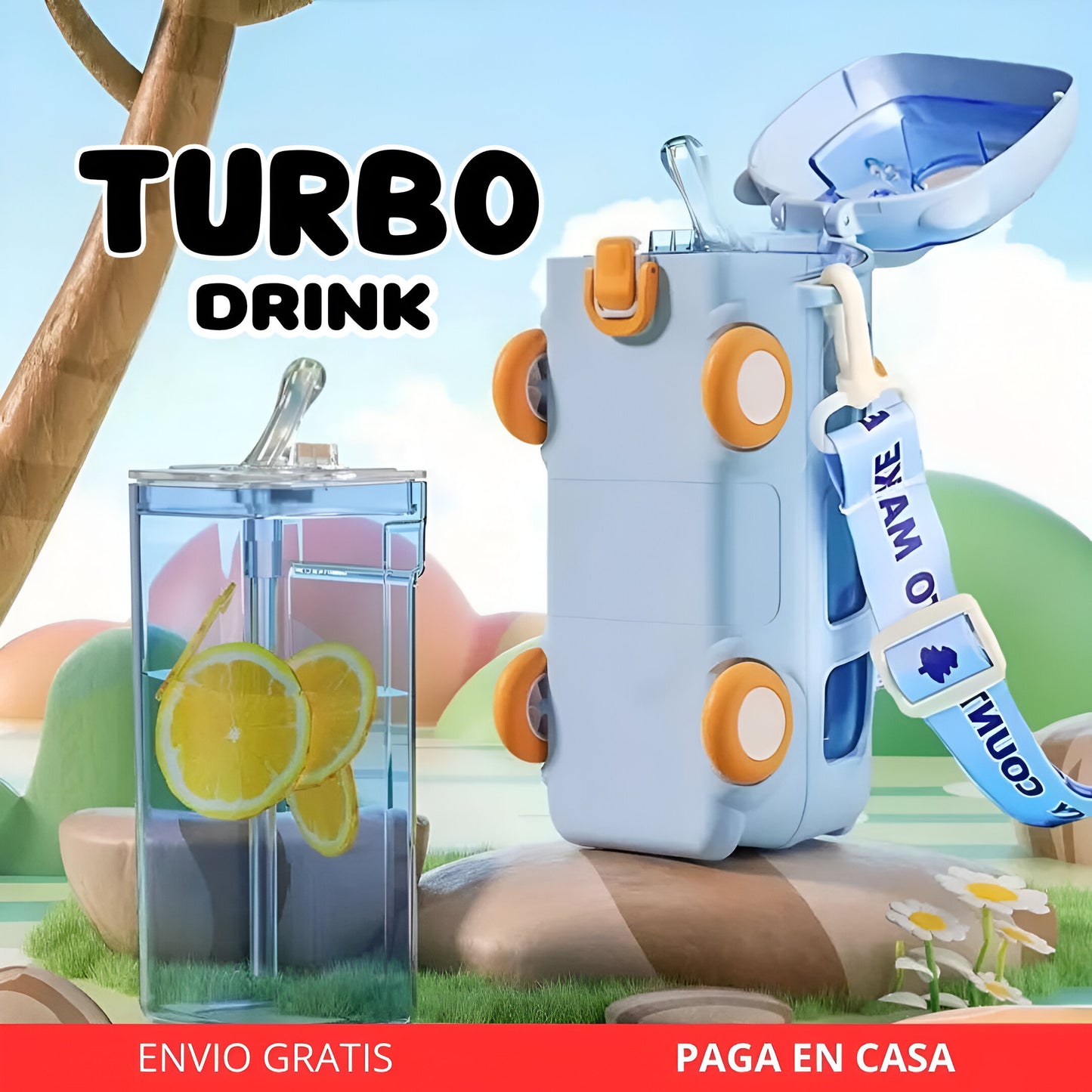 Turbo Drink Botella en Forma de Autobús