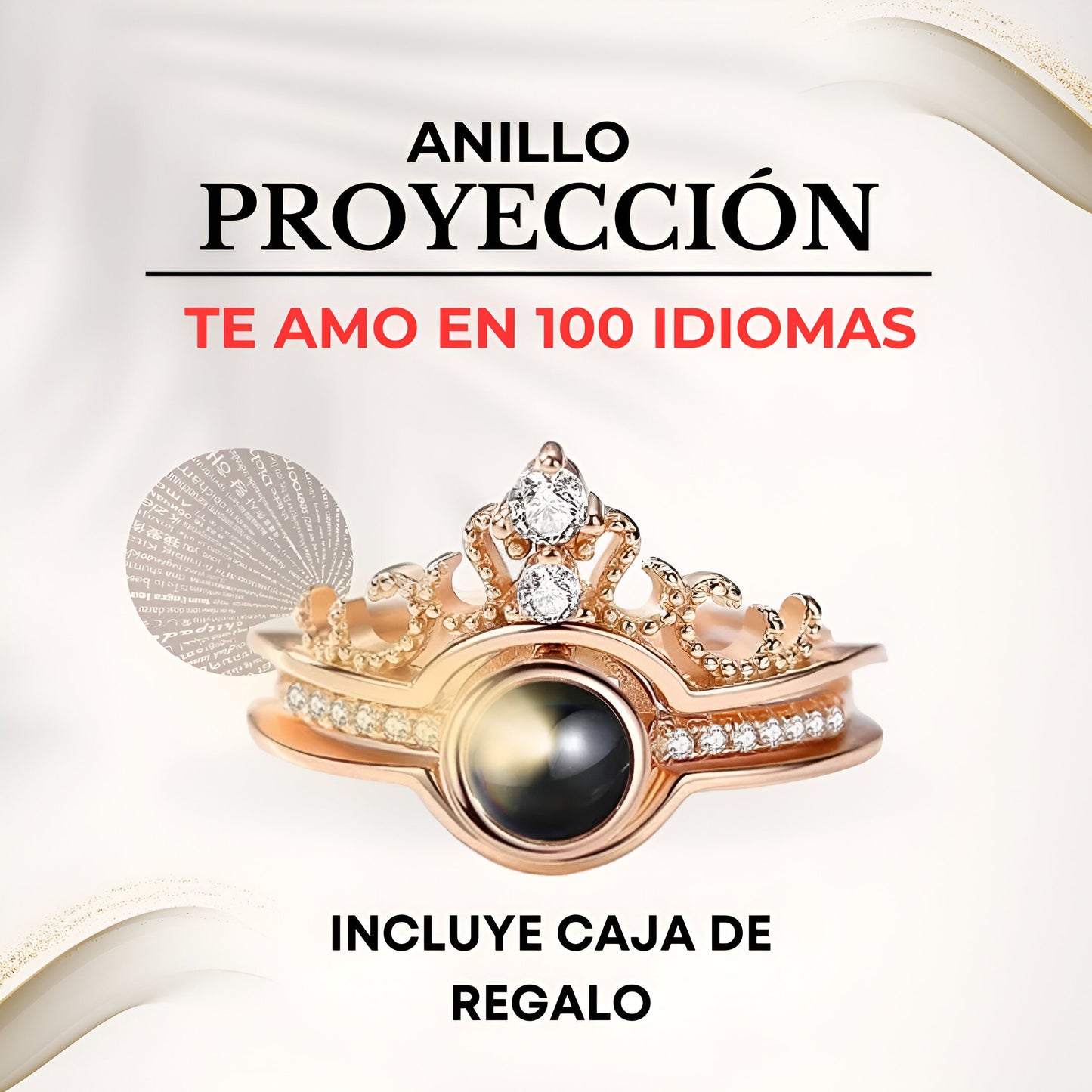 Anillo Te amo 100 idiomas